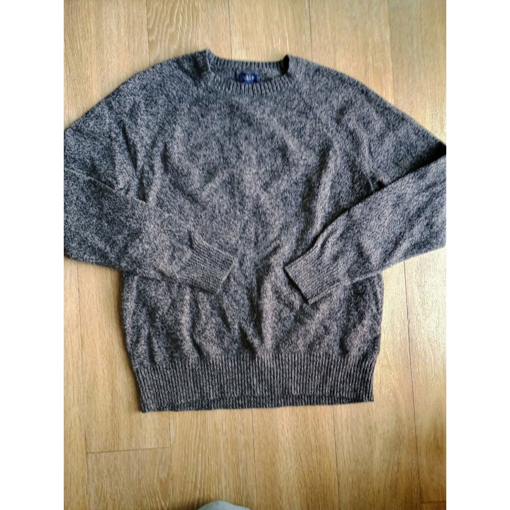 J.Crew Mercantile crewneck sweater marled charcoal lambswool capsule wardrobe L